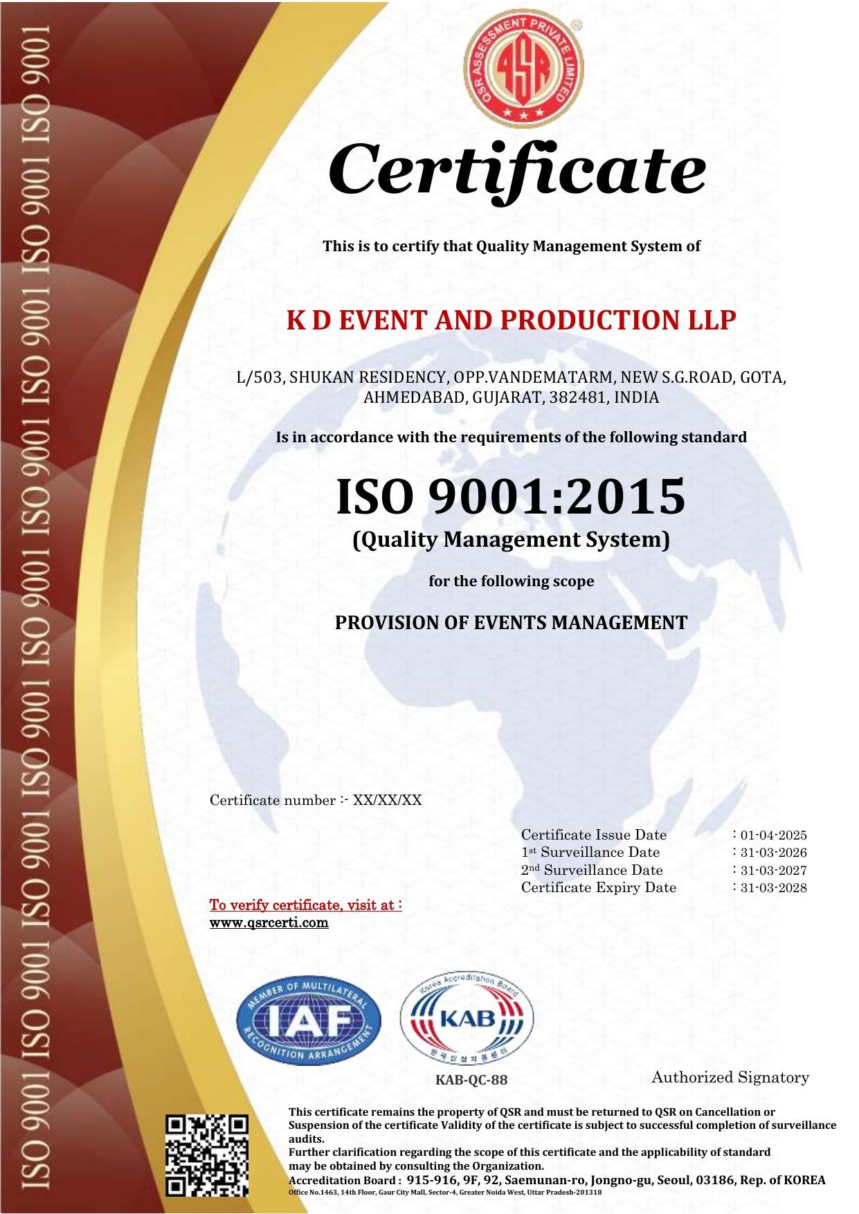 ISO Certificate